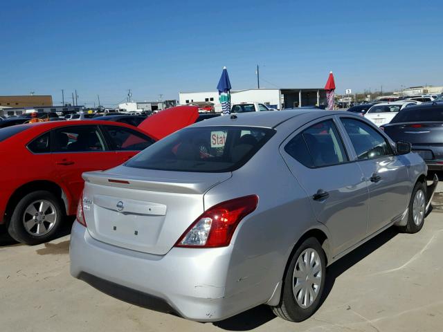 3N1CN7APXHL809879 - 2017 NISSAN VERSA S SILVER photo 4