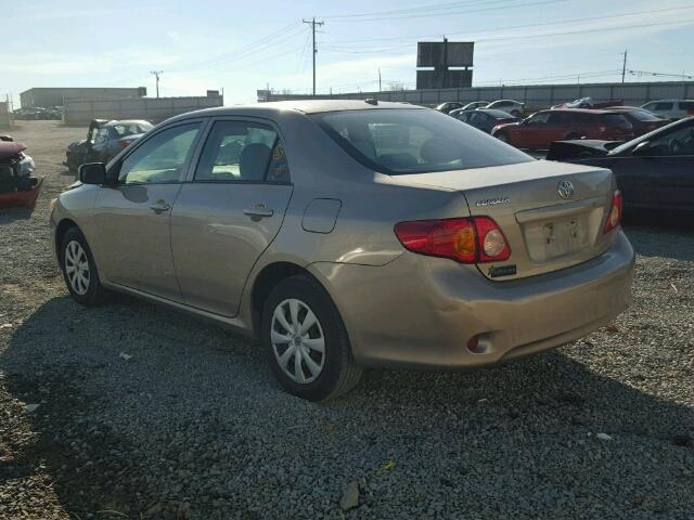 2T1BU40E79C113432 - 2009 TOYOTA COROLLA BA TAN photo 3