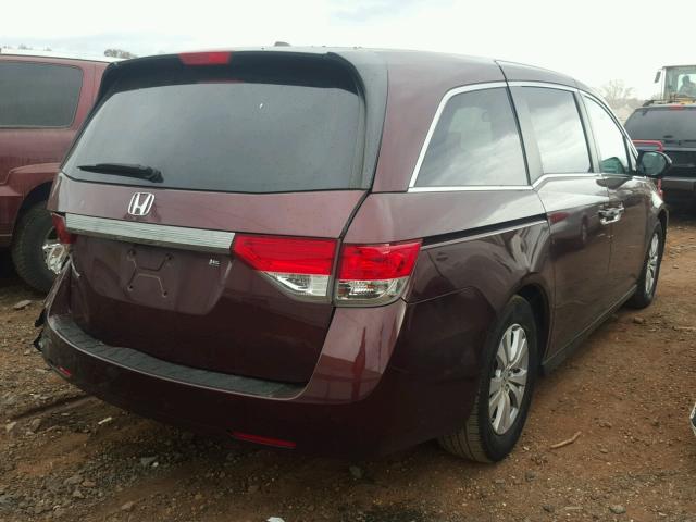 5FNRL5H69EB112163 - 2014 HONDA ODYSSEY EX BURGUNDY photo 4