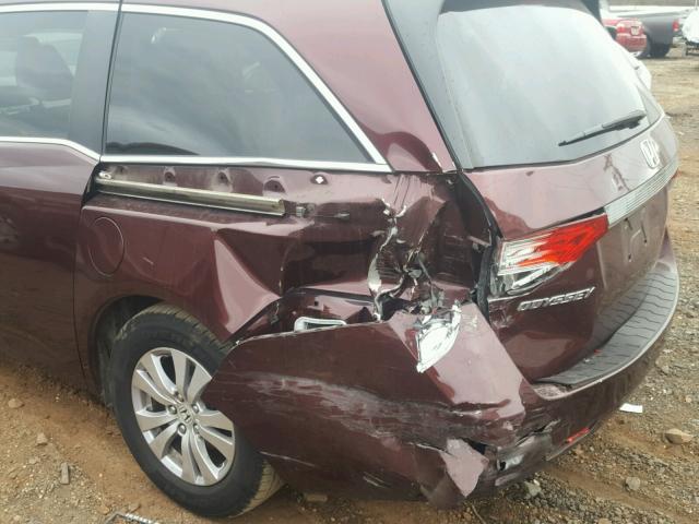 5FNRL5H69EB112163 - 2014 HONDA ODYSSEY EX BURGUNDY photo 9