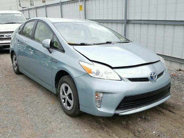 JTDKN3DUXD5650911 - 2013 TOYOTA PRIUS GREEN photo 1