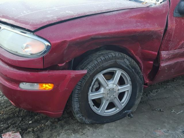 1GHDT13S922118352 - 2002 OLDSMOBILE BRAVADA RED photo 9