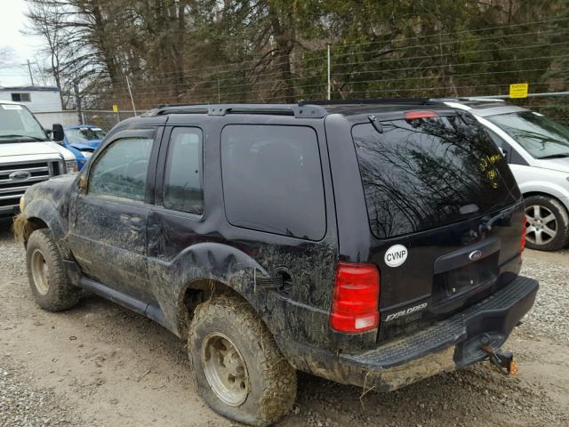1FMYU70E52UB91403 - 2002 FORD EXPLORER S BLACK photo 3