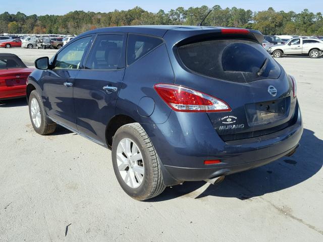 JN8AZ1MU9DW210925 - 2013 NISSAN MURANO S BLUE photo 3