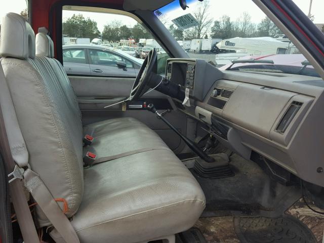 1GTHK34K7PE564638 - 1993 GMC SIERRA K35 RED photo 5