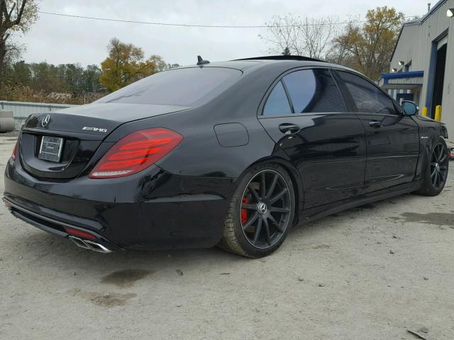 WDDUG7JB0EA038843 - 2014 MERCEDES-BENZ S 63 AMG BLACK photo 4