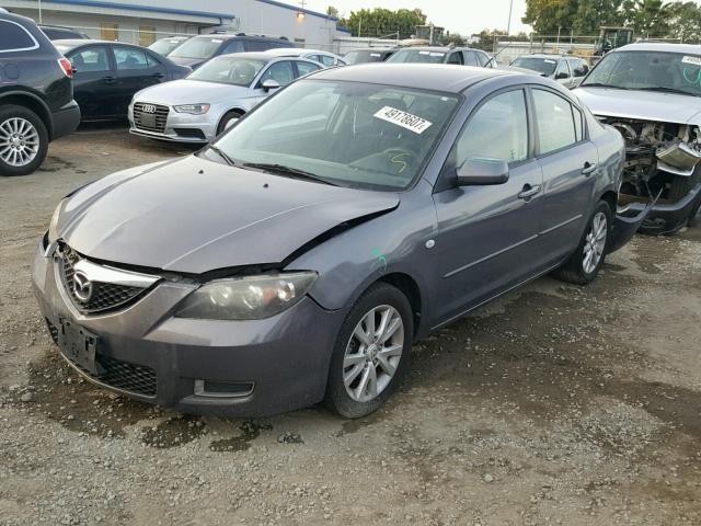 JM1BK12G781877741 - 2008 MAZDA 3 I GRAY photo 2