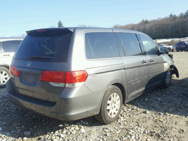 5FNRL382X8B091510 - 2008 HONDA ODYSSEY LX CHARCOAL photo 4