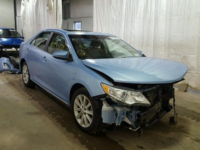 4T1BD1FK3CU020800 - 2012 TOYOTA CAMRY HYBR BLUE photo 1