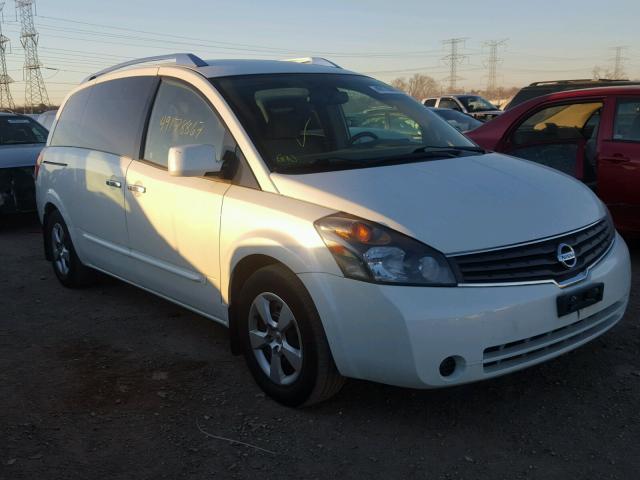 5N1BV28U09N107624 - 2009 NISSAN QUEST S WHITE photo 1