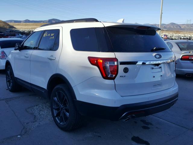 1FM5K8D83HGA03519 - 2017 FORD EXPLORER X WHITE photo 3