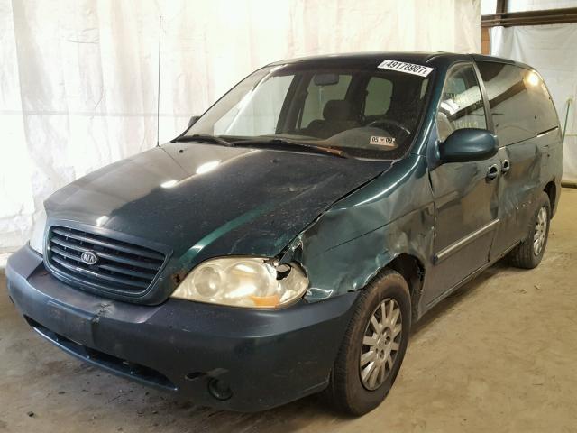 KNDUP131226101600 - 2002 KIA SEDONA EX GREEN photo 2