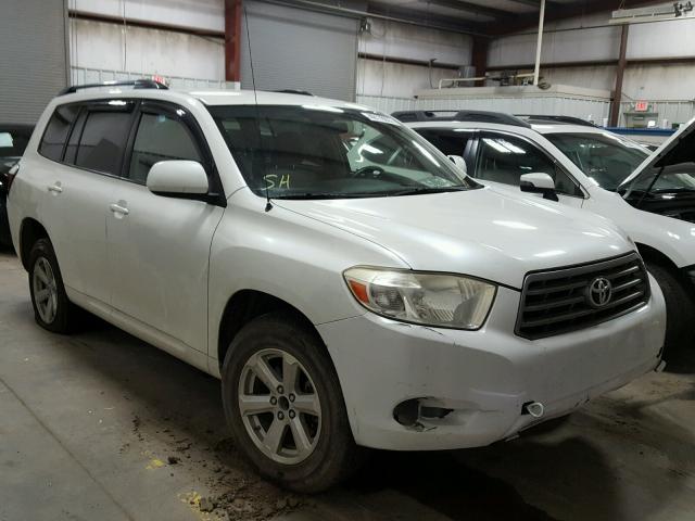 JTEES41A682056843 - 2008 TOYOTA HIGHLANDER WHITE photo 1