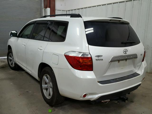 JTEES41A682056843 - 2008 TOYOTA HIGHLANDER WHITE photo 3