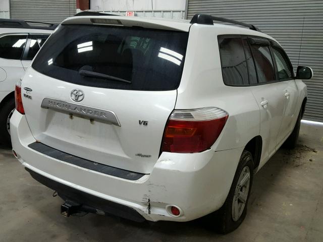 JTEES41A682056843 - 2008 TOYOTA HIGHLANDER WHITE photo 4