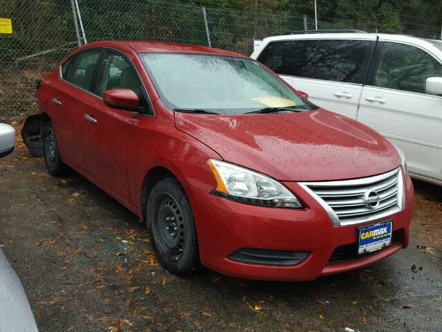 3N1AB7AP7DL772252 - 2013 NISSAN SENTRA S RED photo 1