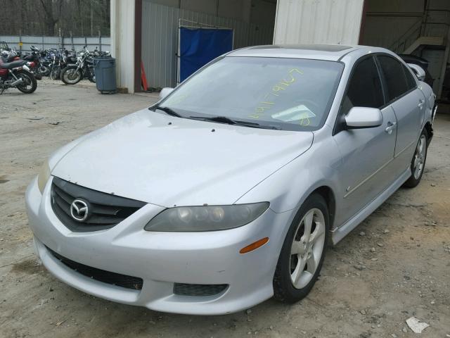 1YVHP84D645N78522 - 2004 MAZDA 6 S SILVER photo 2