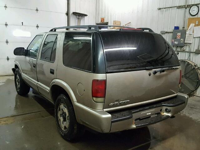 1GNDT13XX4K160640 - 2004 CHEVROLET BLAZER TAN photo 3