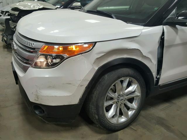 1FM5K7D80FGA51423 - 2015 FORD EXPLORER X WHITE photo 9