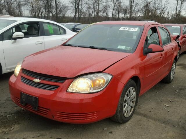 1G1AT58H797246205 - 2009 CHEVROLET COBALT LT RED photo 2