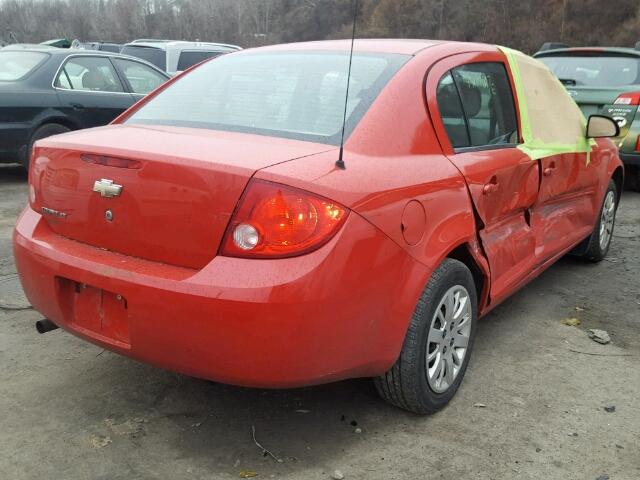 1G1AT58H797246205 - 2009 CHEVROLET COBALT LT RED photo 4