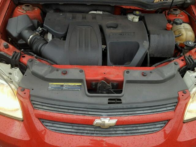 1G1AT58H797246205 - 2009 CHEVROLET COBALT LT RED photo 7