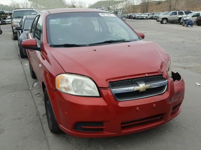 KL1TD56627B162535 - 2007 CHEVROLET AVEO BASE RED photo 1