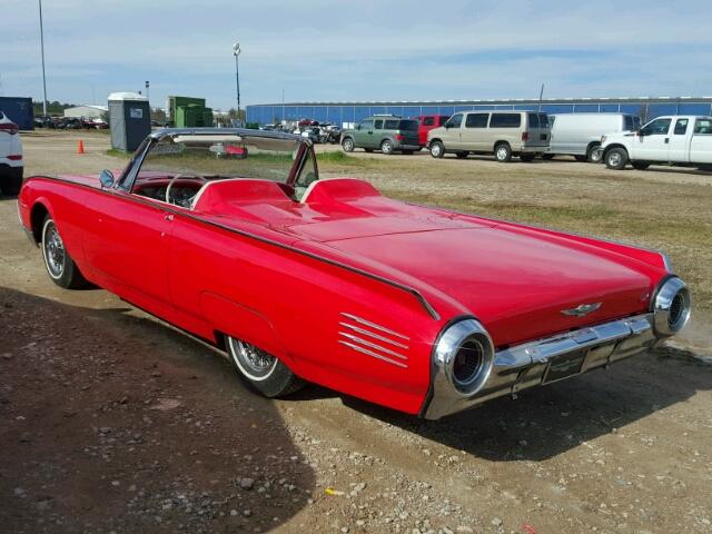 1Y73Z116486 - 1961 FORD T-BIRD RED photo 3