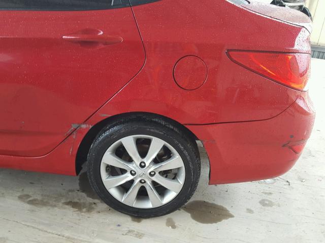 KMHCU4AE5CU087339 - 2012 HYUNDAI ACCENT GLS RED photo 9