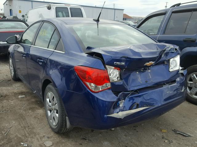 1G1PC5SH8C7365620 - 2012 CHEVROLET CRUZE LS BLUE photo 3