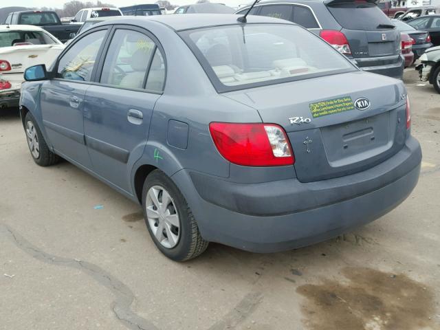 KNADE123476194083 - 2007 KIA RIO BASE GRAY photo 3