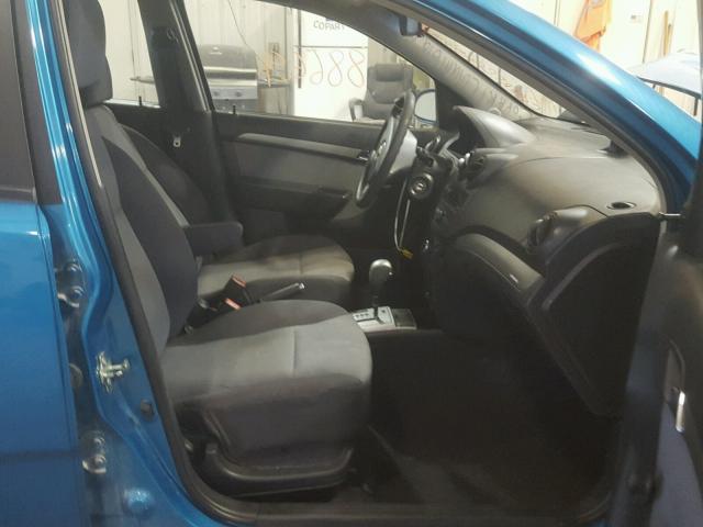 KL1TD66E79B362715 - 2009 CHEVROLET AVEO LS TEAL photo 5