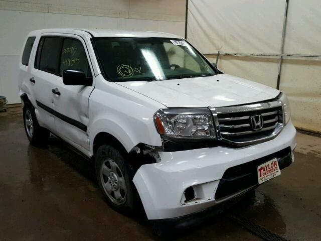 5FNYF4H2XFB009118 - 2015 HONDA PILOT LX WHITE photo 1