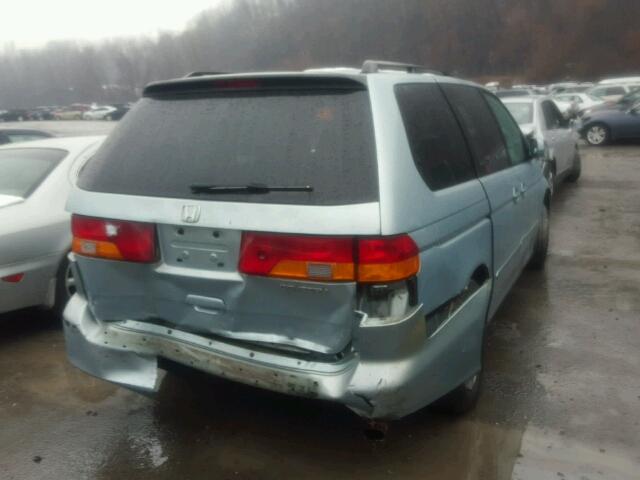 2HKRL18632H590620 - 2002 HONDA ODYSSEY EX BLUE photo 4