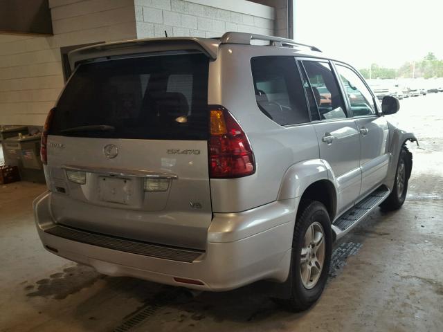 JTJBT20X460118986 - 2006 LEXUS GX 470 SILVER photo 4