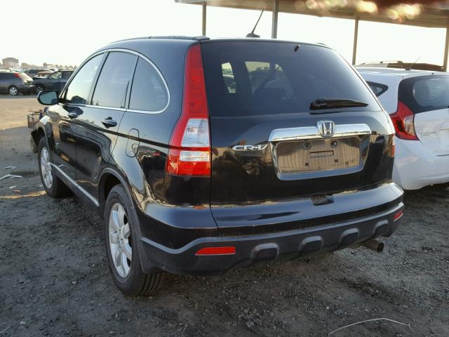 JHLRE38778C015779 - 2008 HONDA CR-V EXL BLACK photo 3