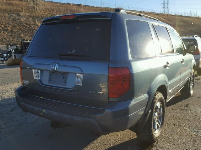 2HKYF18695H527402 - 2005 HONDA PILOT EXL GREEN photo 4