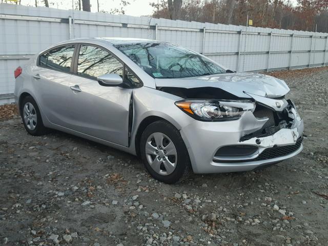 KNAFK4A63F5343280 - 2015 KIA FORTE LX SILVER photo 1