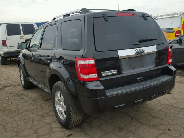 1FMCU0E7XBKB83434 - 2011 FORD ESCAPE LIM BLACK photo 3