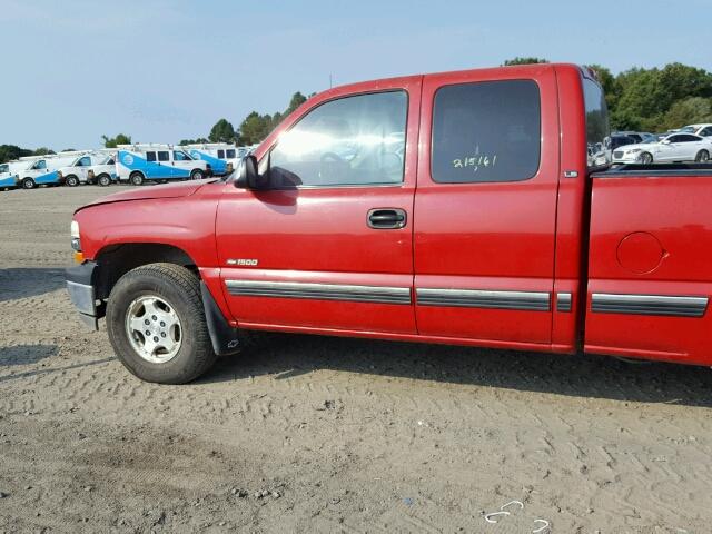 2GCEK19T3Y1340987 - 2000 CHEVROLET SILVERADO RED photo 9