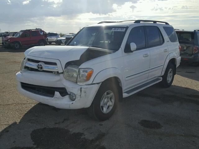 5TDZT34AX6S277764 - 2006 TOYOTA SEQUOIA SR WHITE photo 2