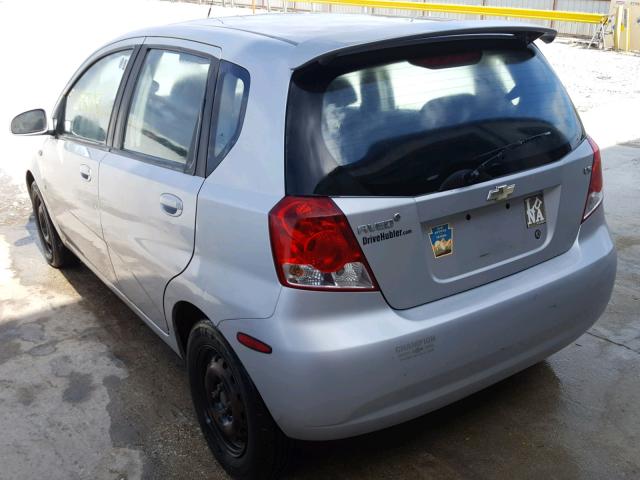 KL1TD66667B730954 - 2007 CHEVROLET AVEO BASE Күміс фото 3