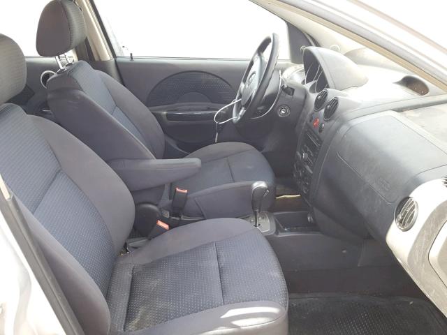 KL1TD66667B730954 - 2007 CHEVROLET AVEO BASE Күміс фото 5