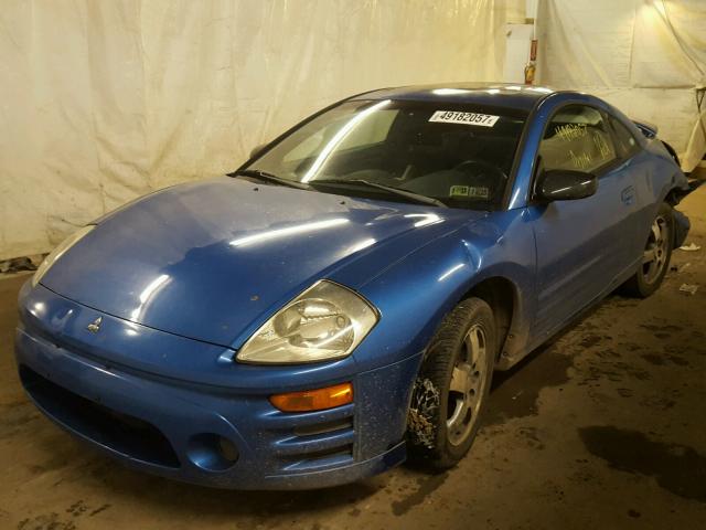 4A3AC44G43E015177 - 2003 MITSUBISHI ECLIPSE GS BLUE photo 2