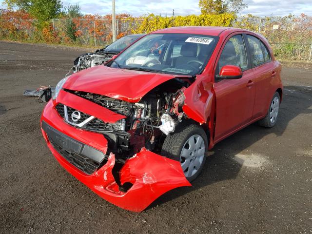 3N1CK3CP0HL262491 - 2017 NISSAN MICRA RED photo 2