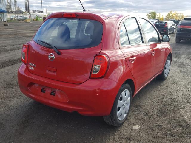 3N1CK3CP0HL262491 - 2017 NISSAN MICRA RED photo 4