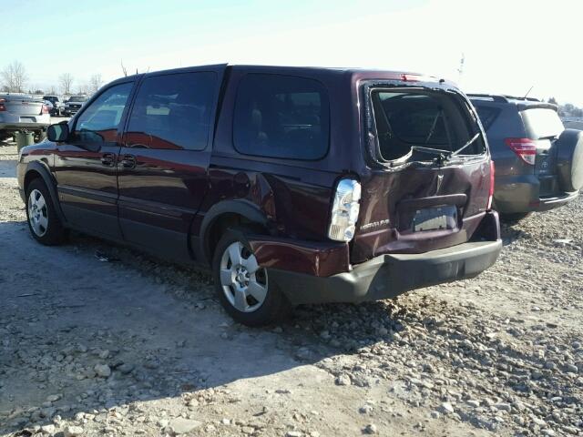 1GMDV03109D107476 - 2009 PONTIAC MONTANA SV BURGUNDY photo 3