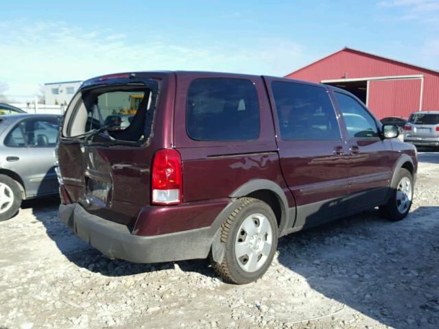 1GMDV03109D107476 - 2009 PONTIAC MONTANA SV BURGUNDY photo 4