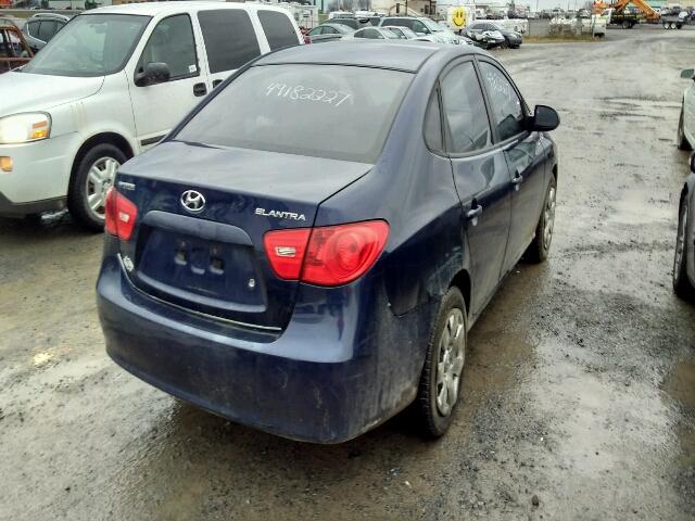 KMHDU45D77U204298 - 2007 HYUNDAI ELANTRA GL BLUE photo 4