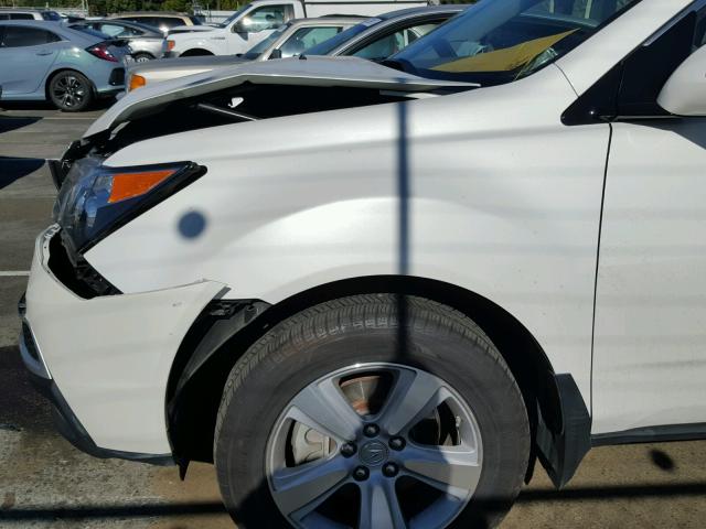 2HNYD2H25BH509275 - 2011 ACURA MDX WHITE photo 9